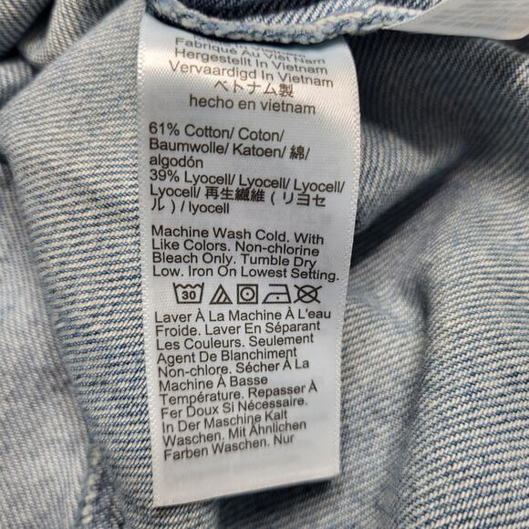 Madewell Circle Jean Mini Dress Airy Denim Fit and Flare Ashbury Medium Wash XS - Picture 11 of 11